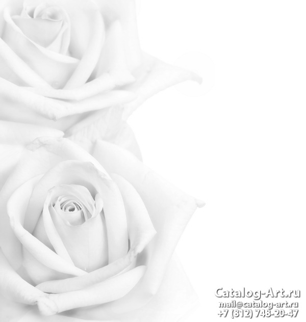 Натяжные потолки с фотопечатью - Белые розы 29